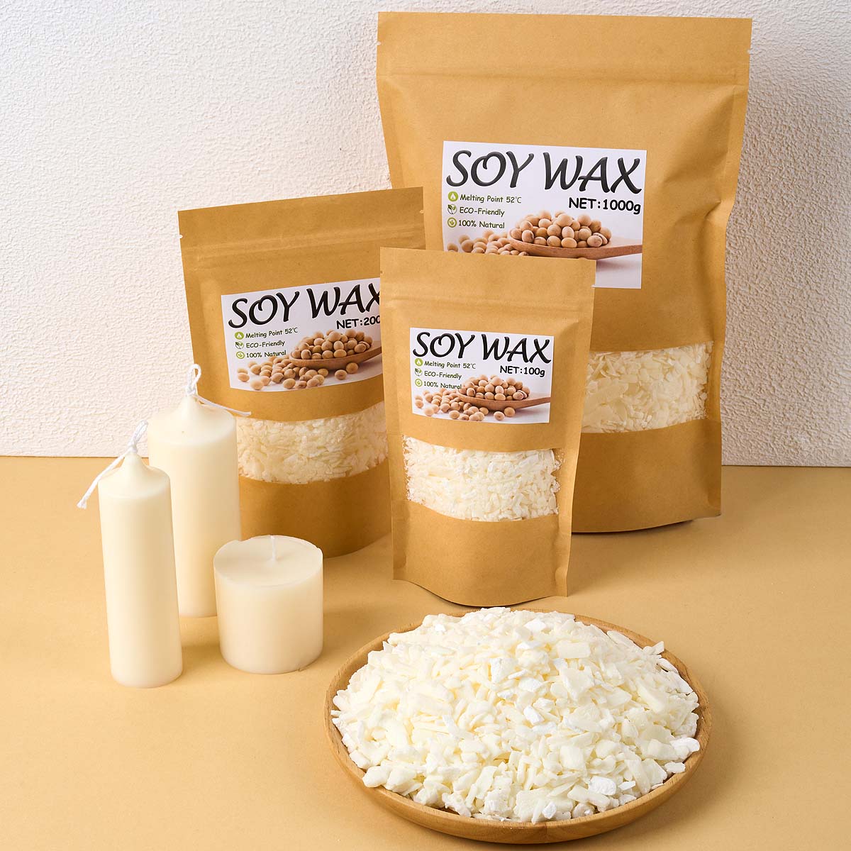 Candle Supplies Wholesale - 1 Pounds Pure White Soy Wax