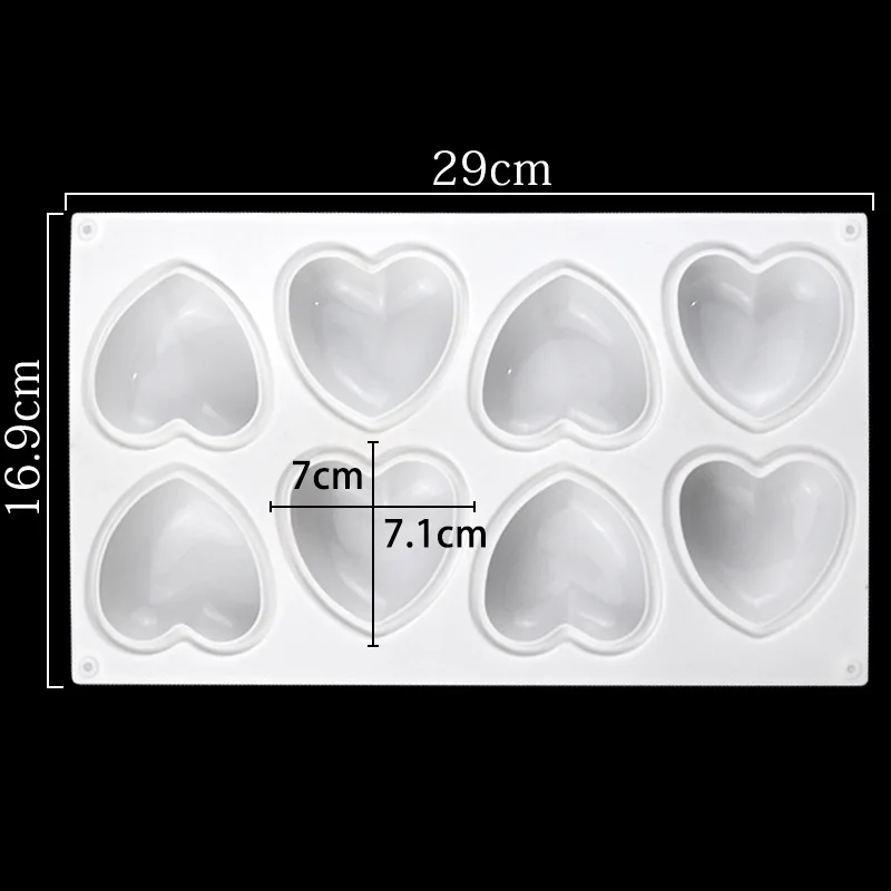 Love Heart Silicone Soap Mold  - Candle Supplies Wholesale recension och pris