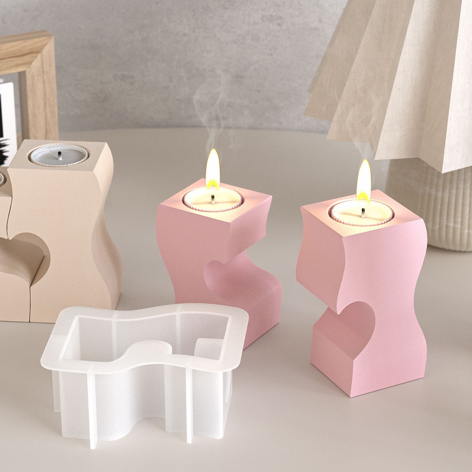 S Heart Candlestick Silicone M - Candle Supplies Wholesale recension och pris
